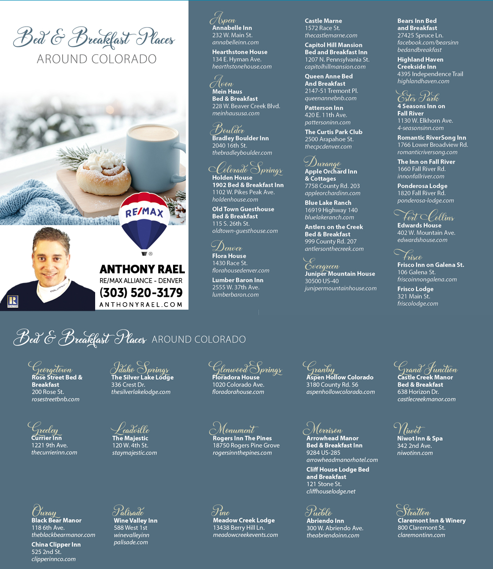 Things to Do in Colorado - Bed and Breakfast Places in Colorado - B&B Colorado